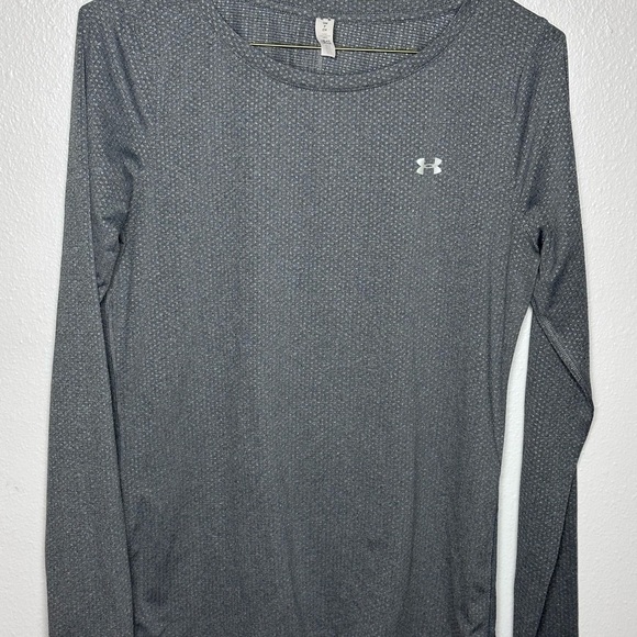 Under Armour Women Gray HeatGear Long Sleeve Athletic shirt size small - Picture 3 of 7
